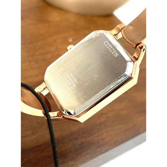 Citizen Women's Watch EM0983-51A Eco Drive Silver Dial Rose Gold Bangle … - Picture 6 of 13